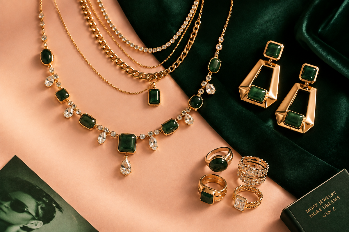Timeless Elegance: How to Style Dark Green & Gold Statement Jewelry