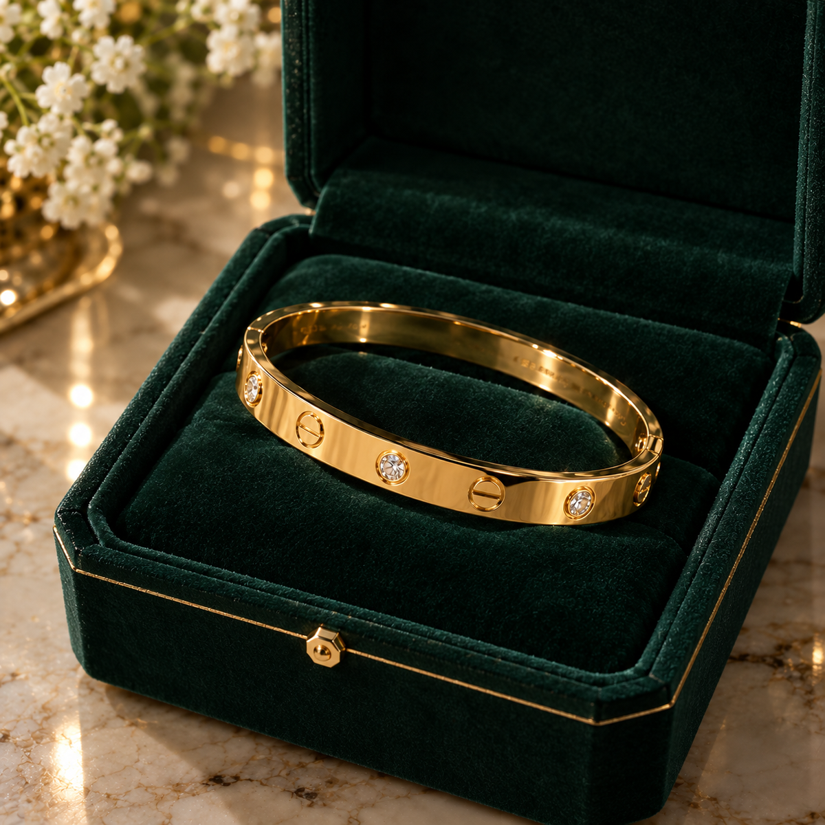 Gold Handcuff Bracelet